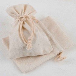Bolsa algodón pequeña en marfil