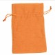 Bolsa algodón grande, 15 x 23 cm. Color naranja