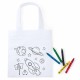 Bolsa infantil con dibujos del espacio para colorear, incluye 5 ceras