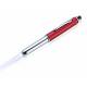 Bolígrafo con puntero y linterna integrada, color rojo