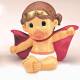 Figura bebé Super Héroina con capa y pañales, para tarta bautizo o cumpleaños