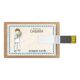 Parte frontal de la tarjeta USB niño marinero con rama de olivo, recuerdo para Comunión