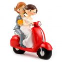 Figura tarta novias en moto