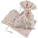 Bolsa de algodón mediana decorada con estrellas en rosa