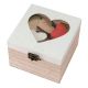Caja madera personalizable con 48 corazones para firmas
