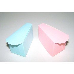 Caja con forma porción de pastel
