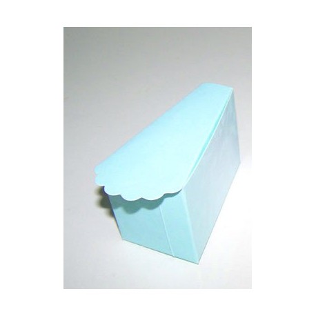 Caja forma pastel azul