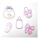 Stickers bebé rosa