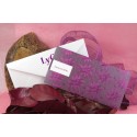 Invitación de Boda tonos púrpura con relieves brillo