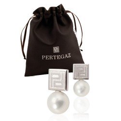 Pendientes perla Pertegaz en bolsa