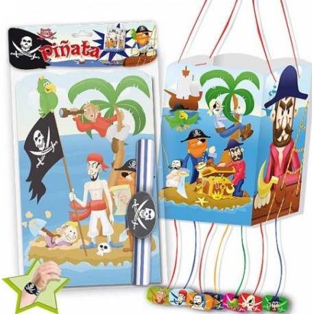 Piñata bandera piratas