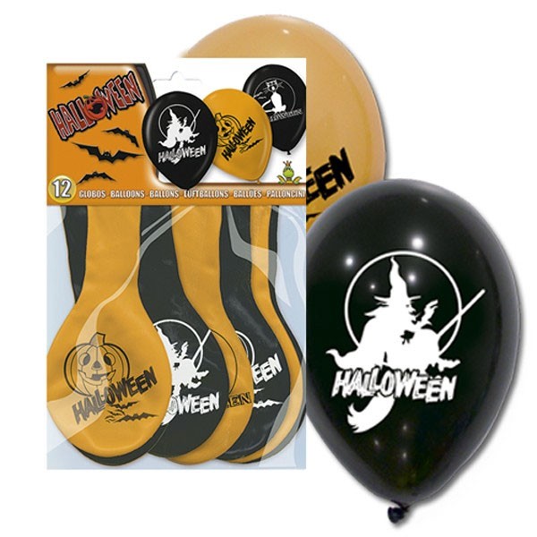 Globos de Impresión de Látex de Halloween Con Patrón de Murciélago Adecuado para Decoración de Fiestas de Terror. 