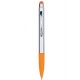 Bolígrafo en pvc y terminales en color naranja