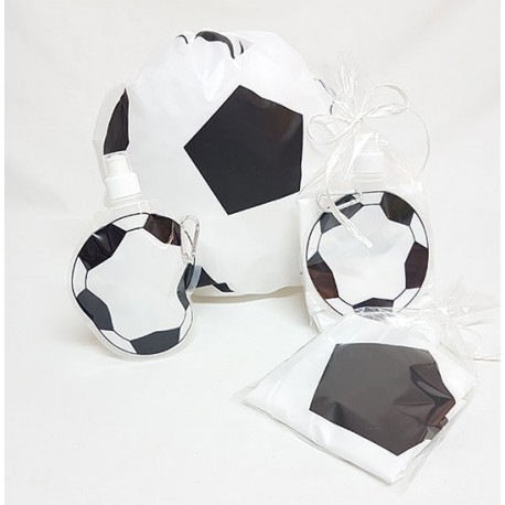 Mochila y botella balón fútbol, detalles para niños