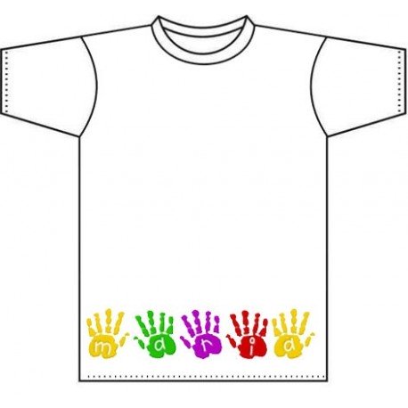 Camiseta infantil personalizada con manos de niño