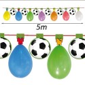 Guirnalda fútbol con globos