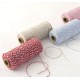 Cordón en algodón bicolor cuatro hilos trenzado