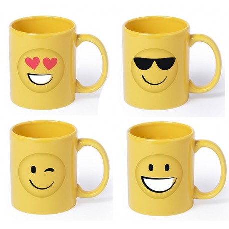 Mug o taza emoticonos, 4 diseños distintos
