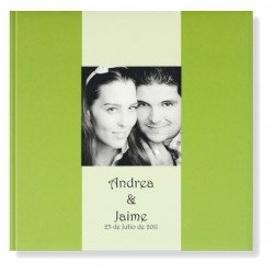 Libro de firmas boda Verde lima