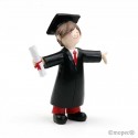 Figura de pastel graduación chico