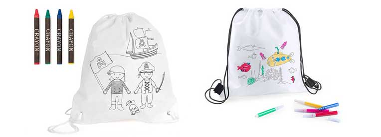 Originales mochilas infantiles para pintar